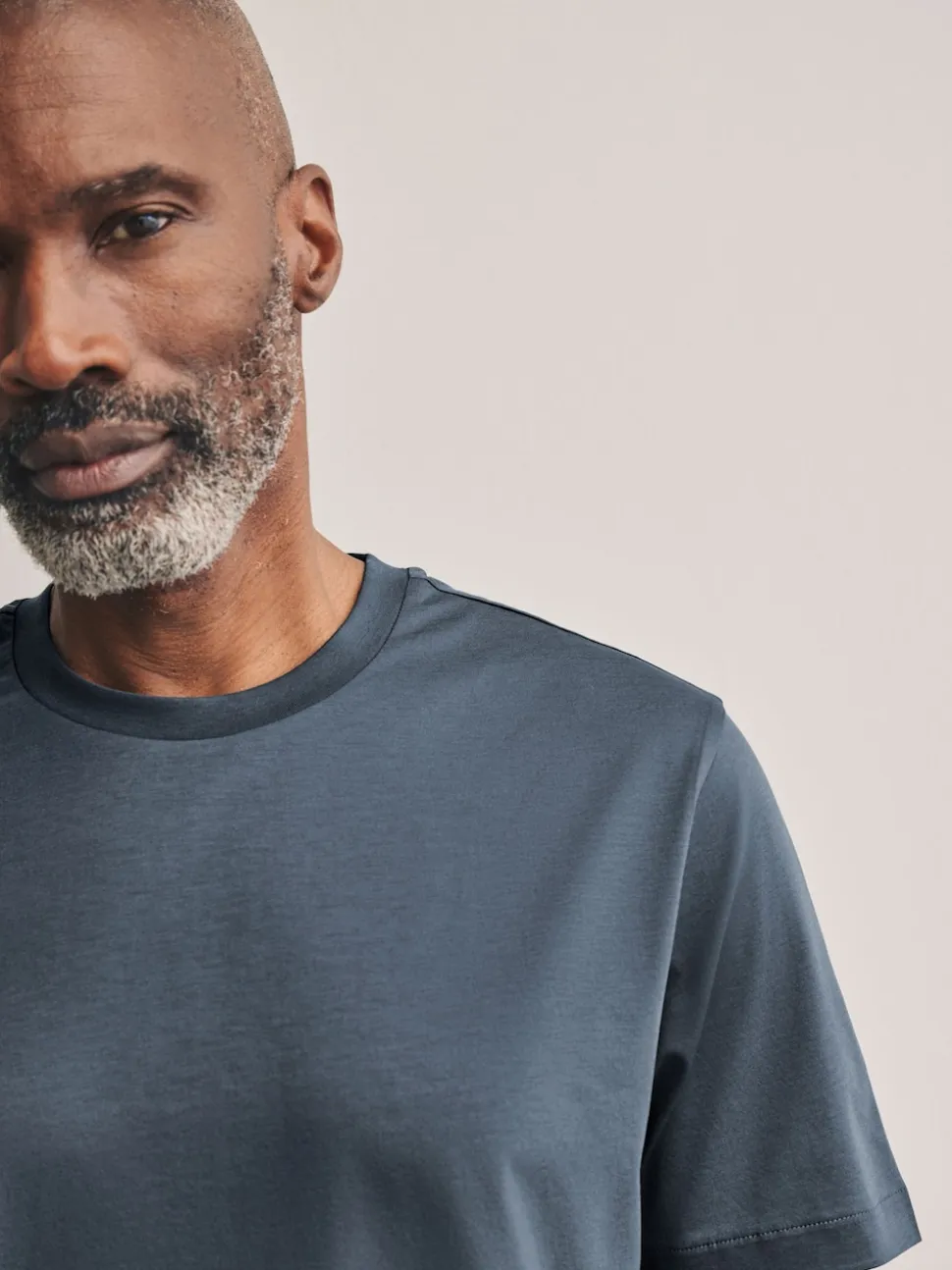 Slate Grey Regular Fit Signature SUPIMA® Cotton Crew Neck T-Shirt