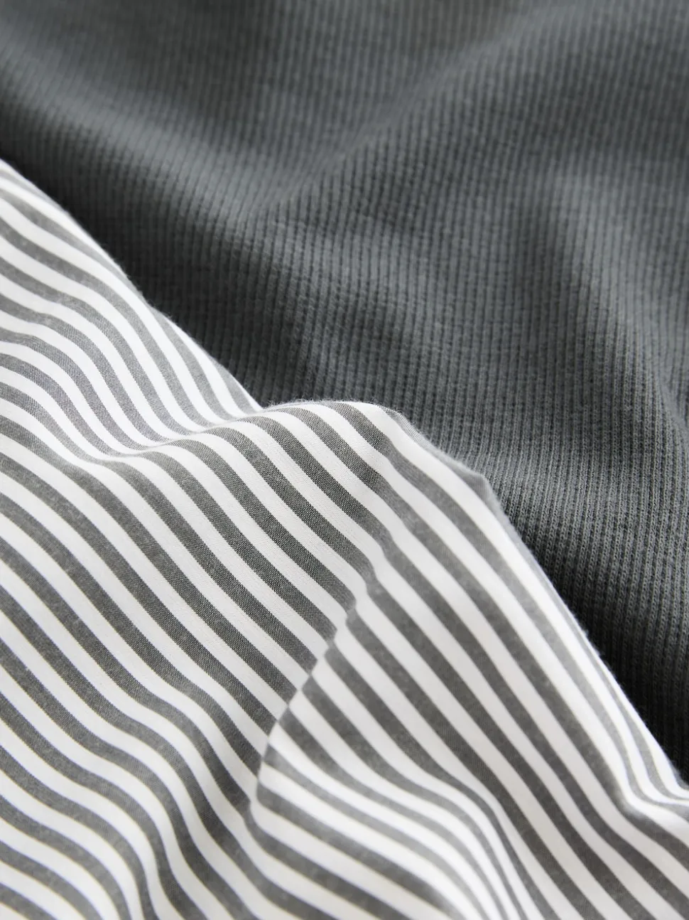 Slate Grey Signature Woven Striped Short Sleeve Pyjamas Set