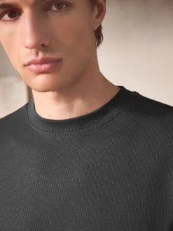 Slate Grey Signature Woven Striped Short Sleeve Pyjamas Set