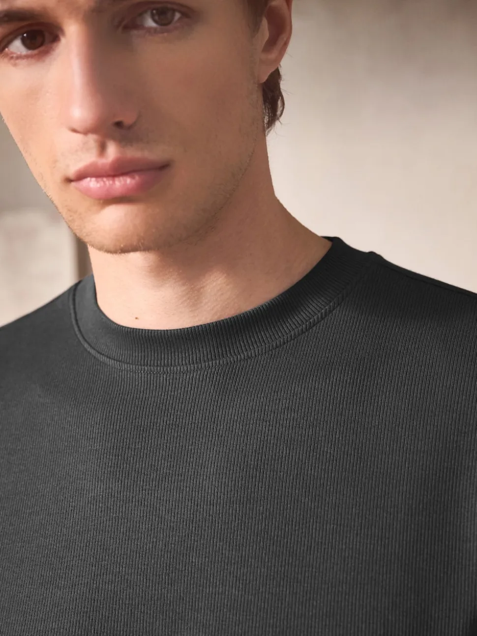 Slate Grey Signature Woven Striped Short Sleeve Pyjamas Set