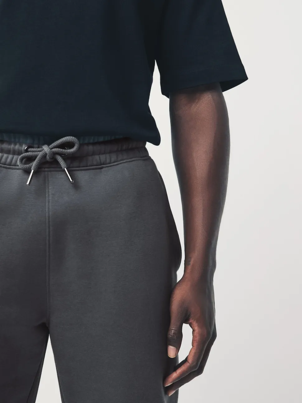 Slate Grey Slim Fit Slim Fit Brushback Heavyweight Joggers