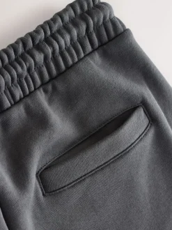 Slate Grey Straight Fit Brushback Heavyweight Joggers
