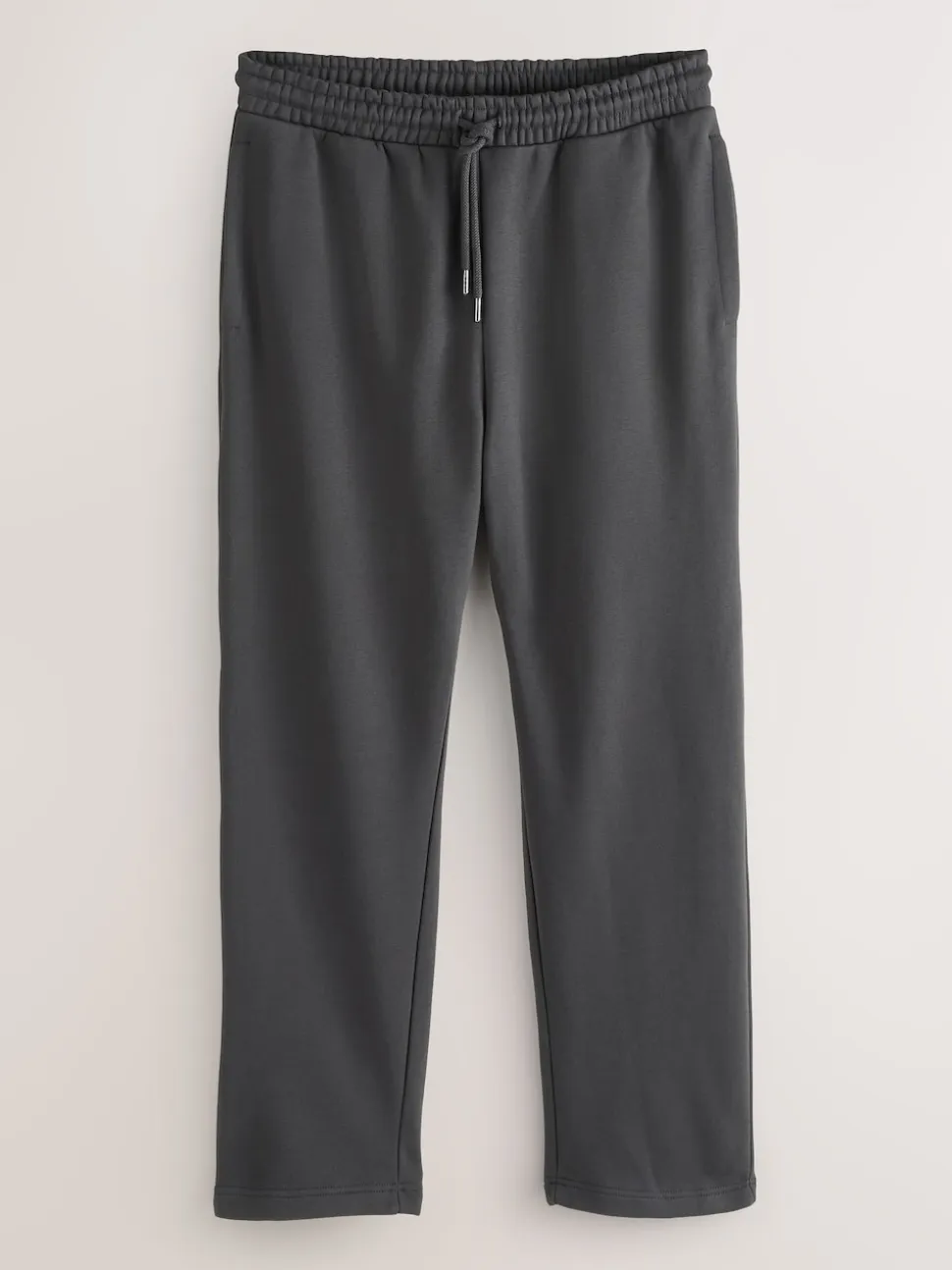 Slate Grey Straight Fit Brushback Heavyweight Joggers