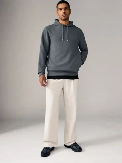 Slate Grey Textured Overhead Hoodie