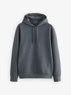 Slate Grey Textured Overhead Hoodie