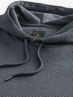 Slate Grey Textured Overhead Hoodie