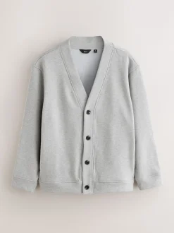 Slate Grey Velour Line Cardigan