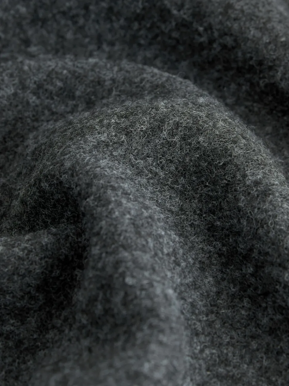 Slate Grey Wool Look Fleece Shacket