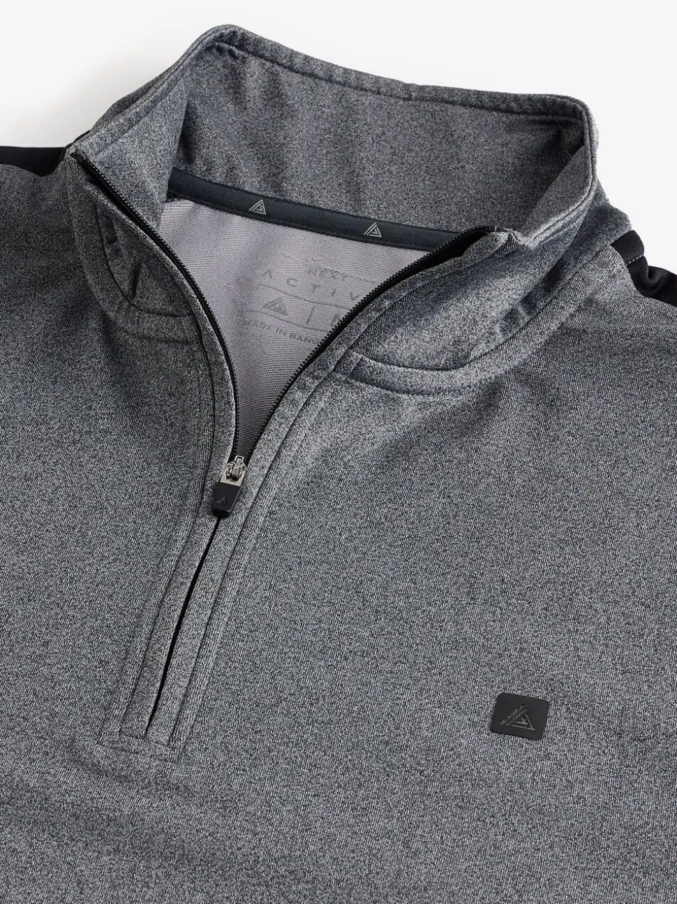 Slate Grey Zip Neck Active Training Top