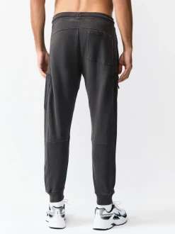 Slate Grey/Navy Blue Slim Fit Utility Brushback Heavyweight 2 Pack Cargo Joggers