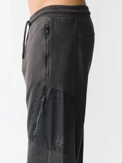 Slate Grey/Navy Blue Slim Fit Utility Brushback Heavyweight 2 Pack Cargo Joggers