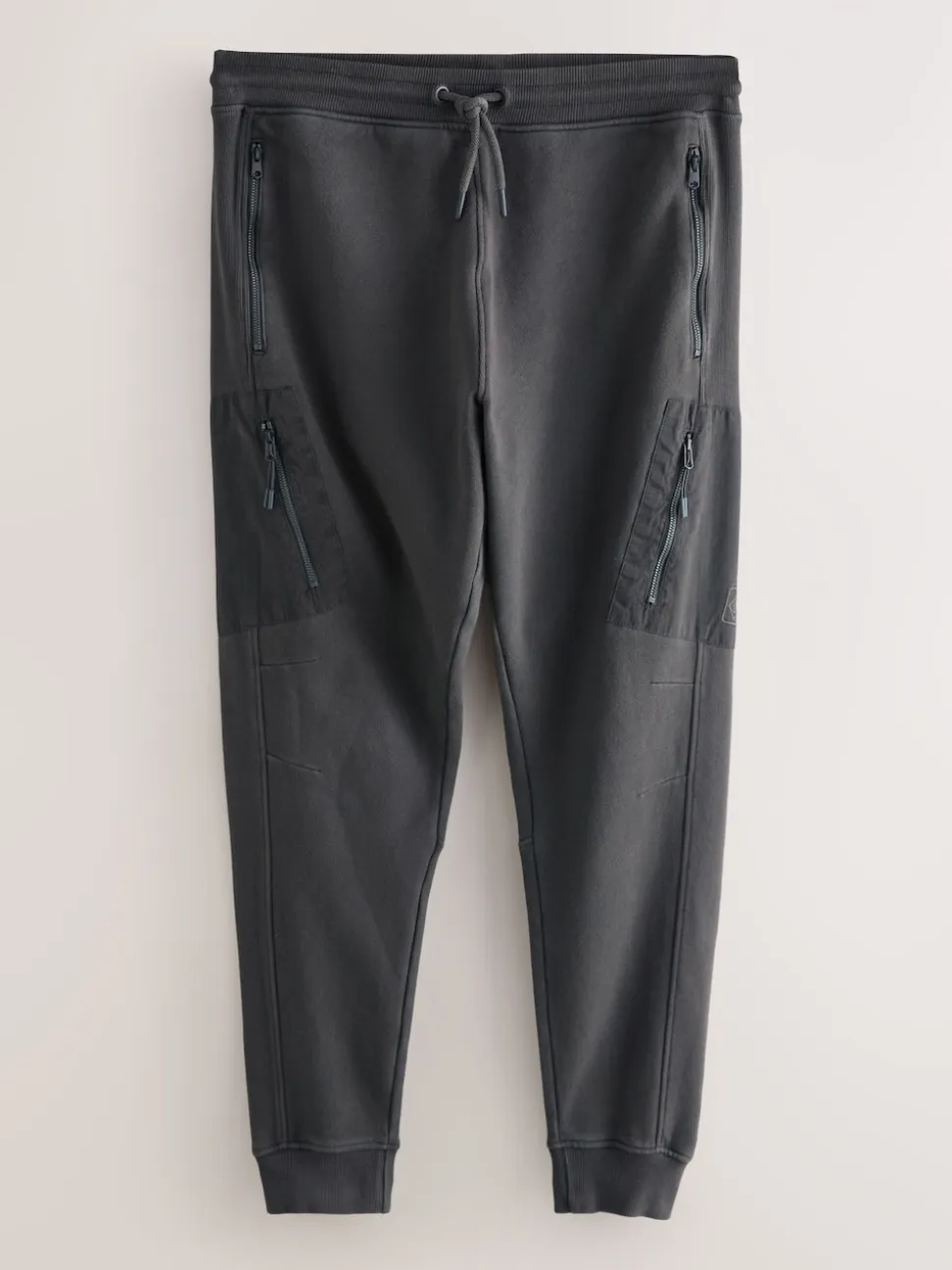 Slate Grey/Navy Blue Slim Fit Utility Brushback Heavyweight 2 Pack Cargo Joggers