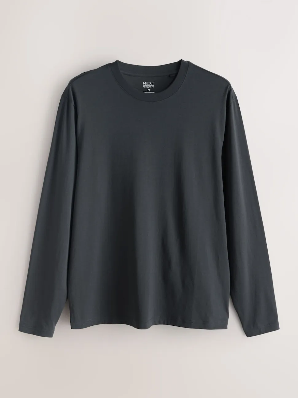 Slate/Green/Ecru/Orange/Brown Regular Fit Regular Fit Long Sleeve 100% Cotton T-Shirts 5 Pack