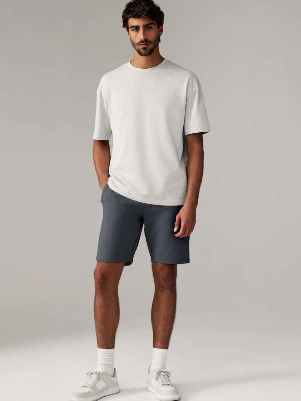 Slate/Navy Zip Pocket Jersey Shorts 2 Pack
