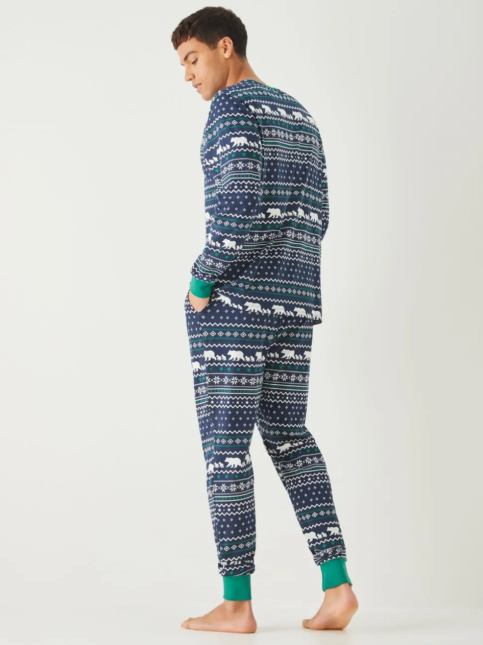 Society 8 Blue Matching Family Christmas Polar Fairisle Pyjamas Set