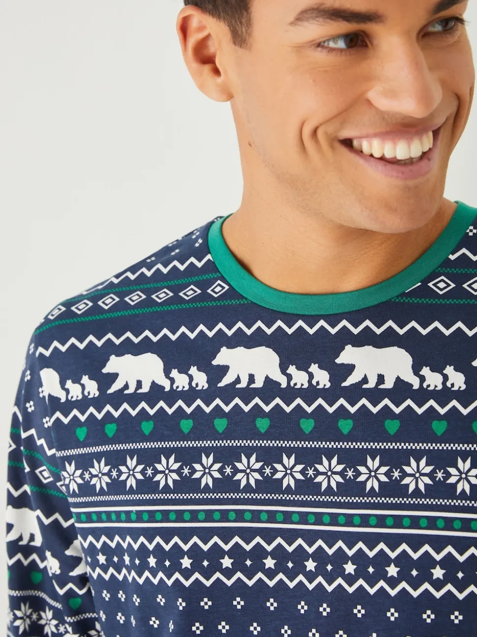Society 8 Blue Matching Family Christmas Polar Fairisle Pyjamas Set