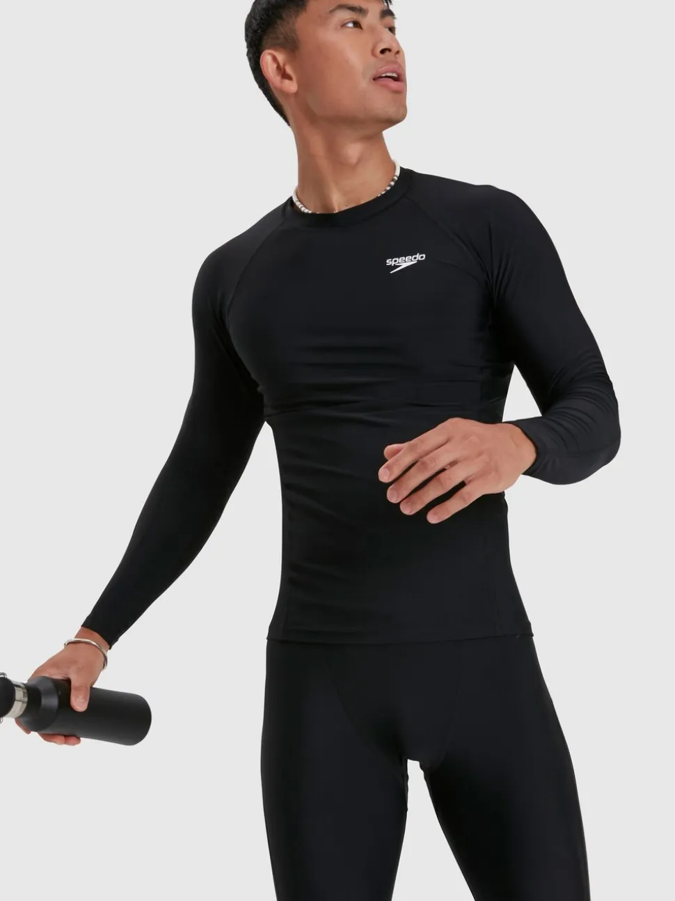 Speedo Black Long Sleeve Rash Top