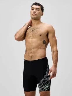 Speedo Black Medley Logo Jammer Swim Shorts