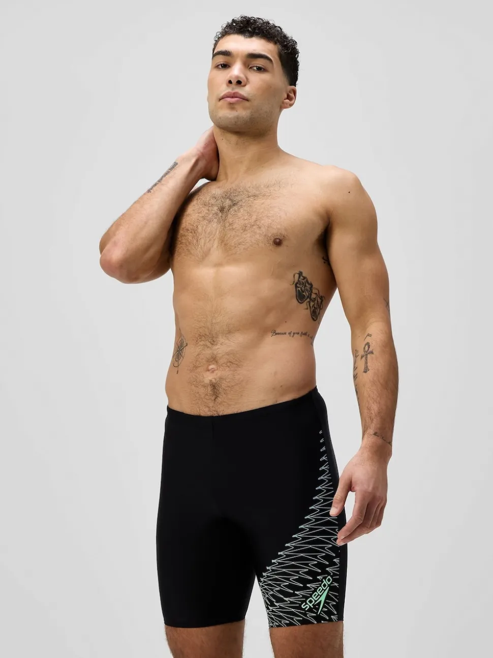 Speedo Black Medley Logo Jammer Swim Shorts