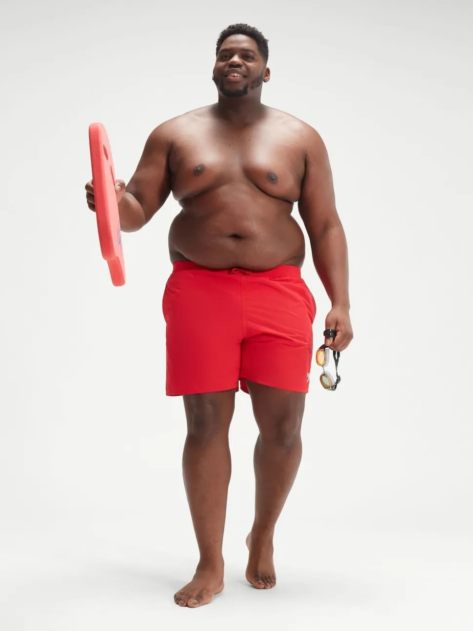 Speedo Red Plus Size Essentials 16" Shorts