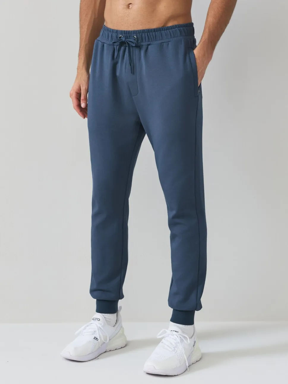 Steel Blue Signature Soft Touch Modal Slim Fit Cuffed Joggers