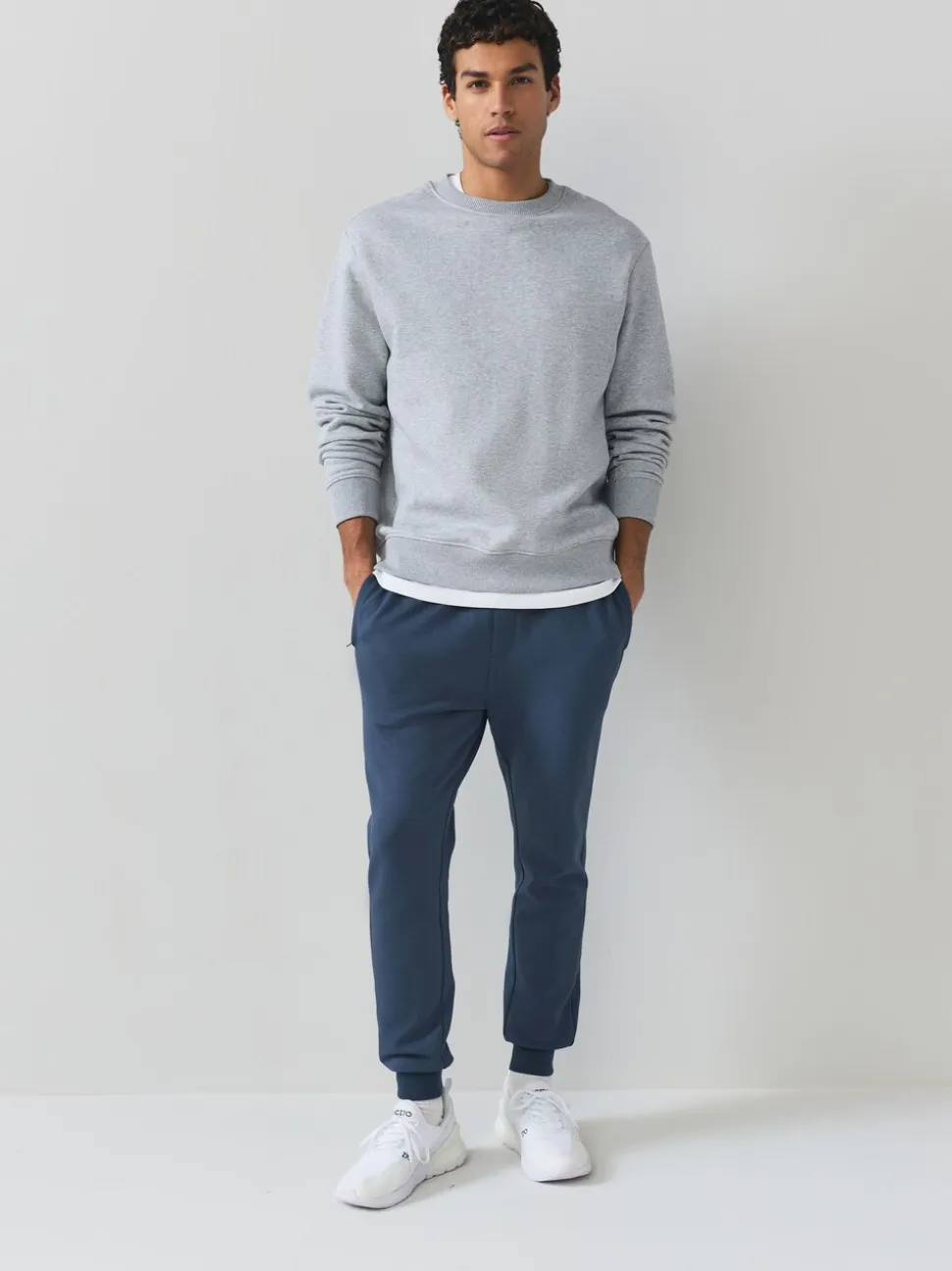 Steel Blue Signature Soft Touch Modal Slim Fit Cuffed Joggers