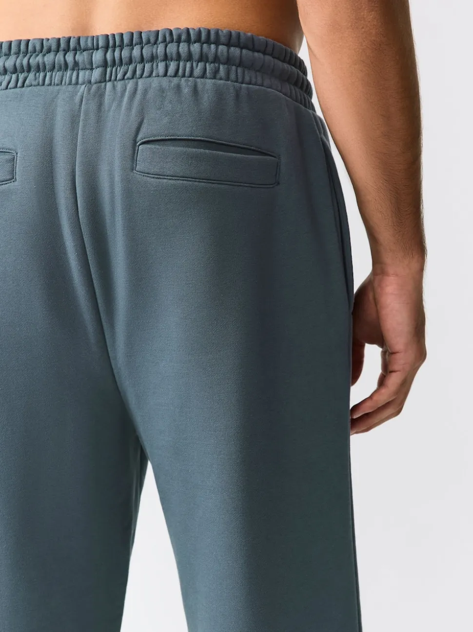 Steel Blue Straight Fit Brushback Heavyweight Joggers