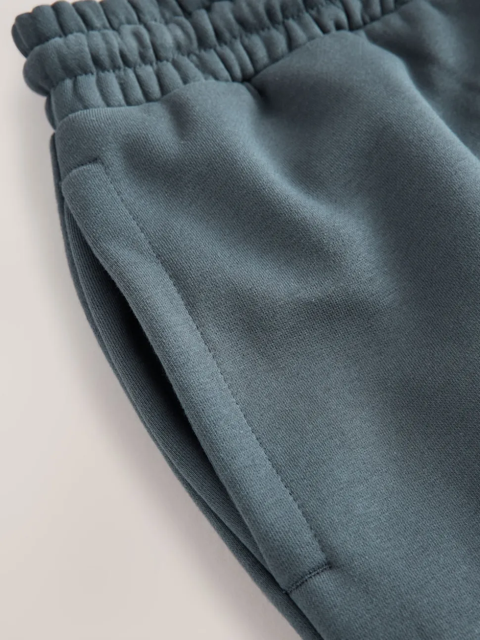 Steel Blue Straight Fit Brushback Heavyweight Joggers
