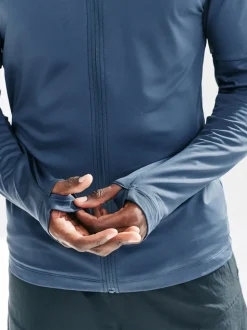 Steel Blue Zip Through Active Training Top