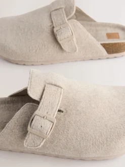 Stone Buckle Mule Slippers