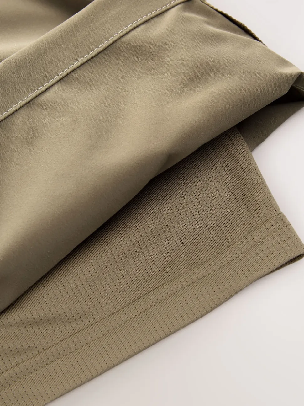 Stone Contrast Stitch Swim Shorts