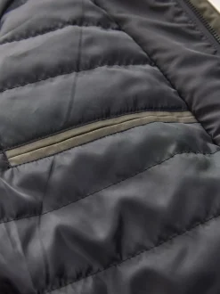 Stone Cream Shower Resistant Padded Funnel Neck Coat