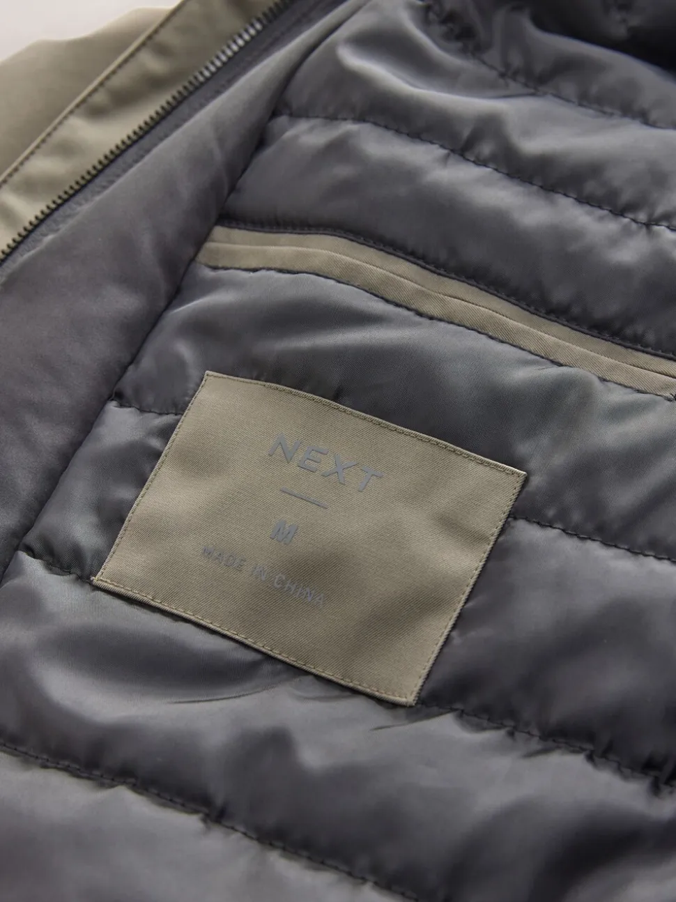 Stone Cream Shower Resistant Padded Funnel Neck Coat