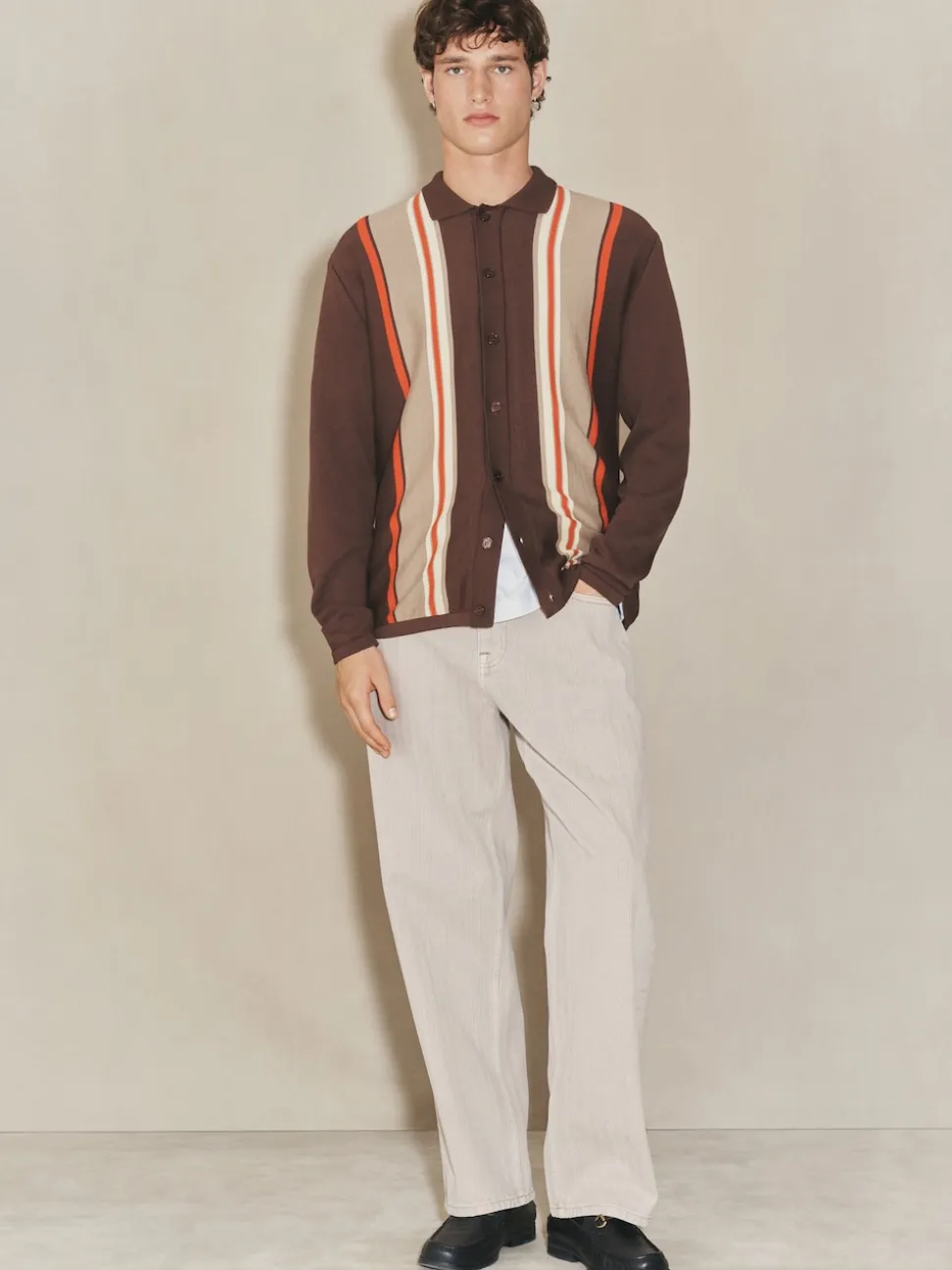 Stone Edit Textured Baggy Jeans