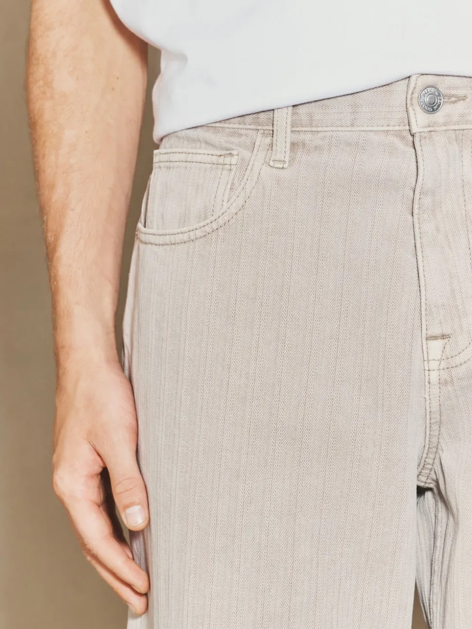 Stone Edit Textured Baggy Jeans