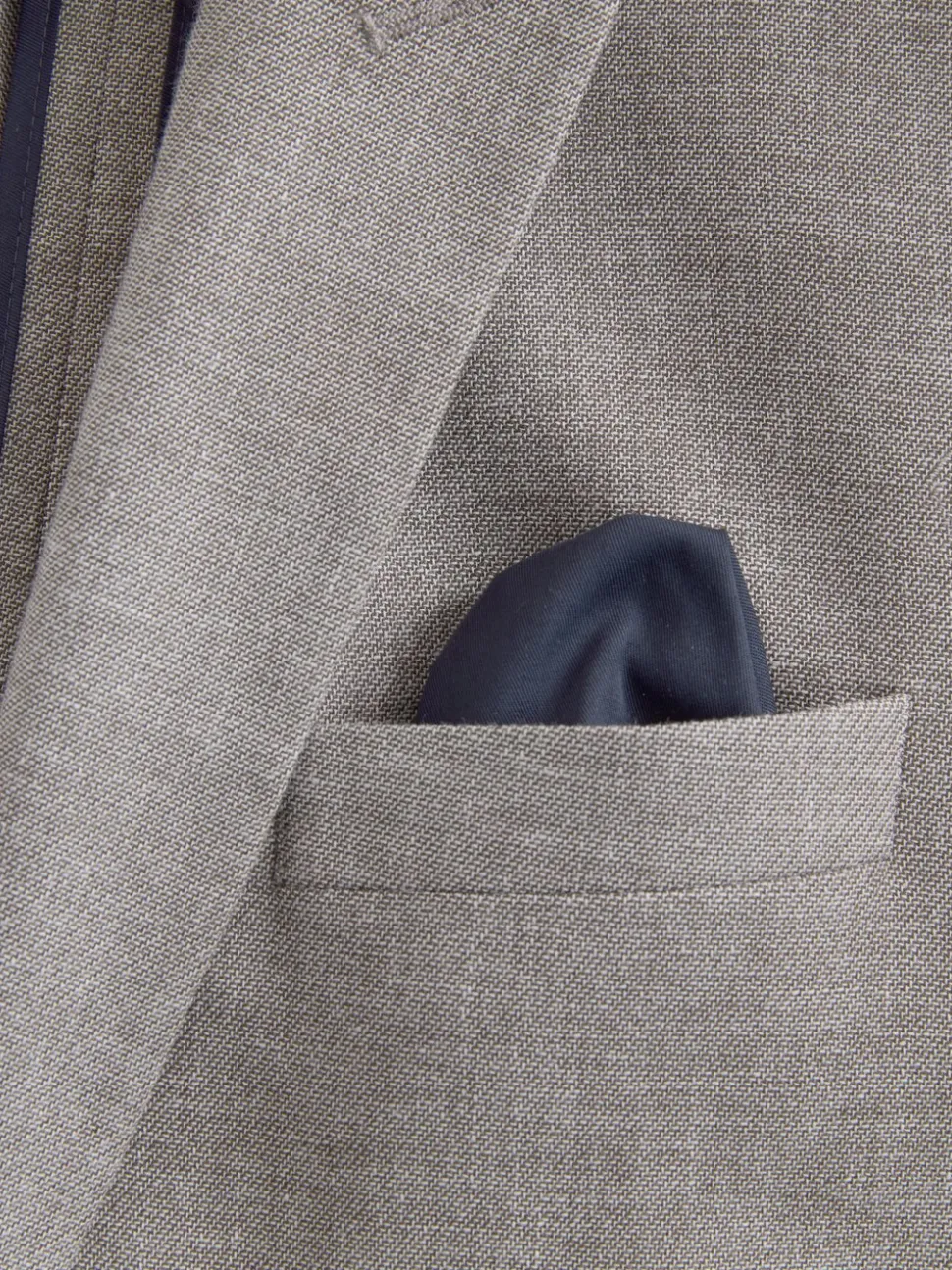 Stone Linen Blend Texture Suit Jacket
