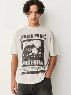 Stone Linkin Park Regular Fit Band Graphic Print T-Shirt