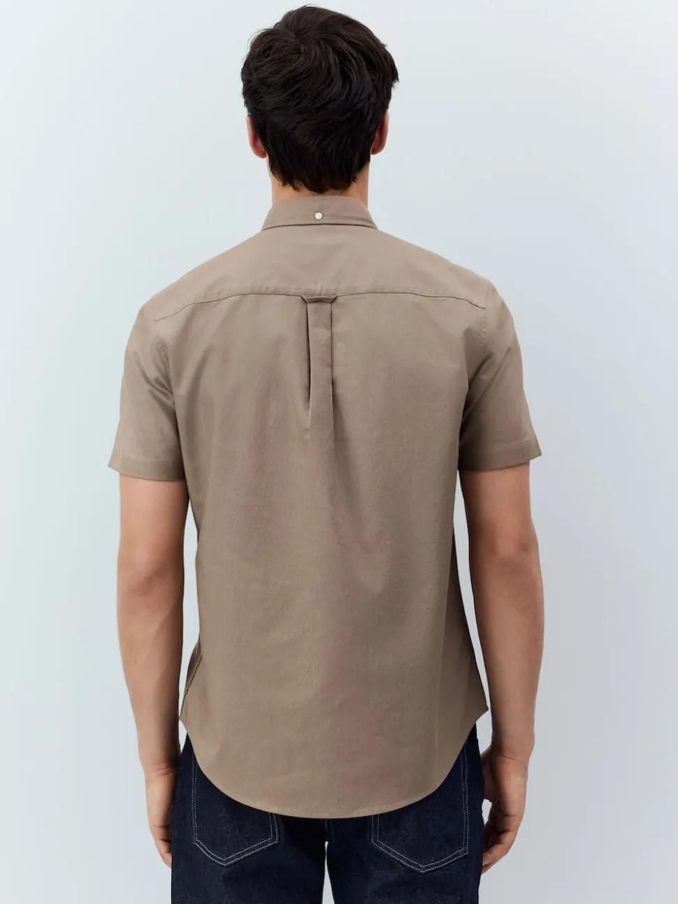 Stone Natural Stretch Oxford Short Sleeve Shirt