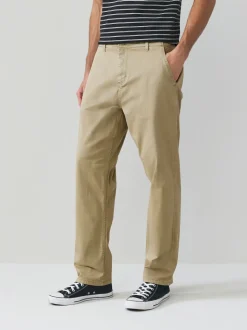 Stone Regular Tapered Fit Authentic Sunbleached Trousers