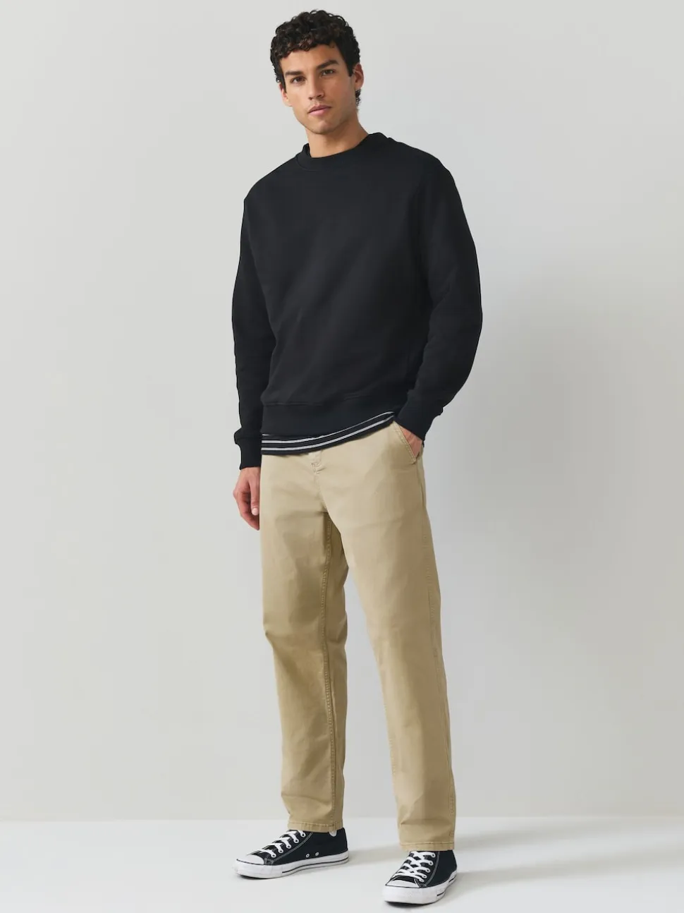 Stone Regular Tapered Fit Authentic Sunbleached Trousers
