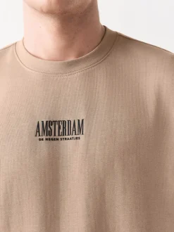 Stone Relaxed Fit Graphic Print Heavy Weight T-Shirt