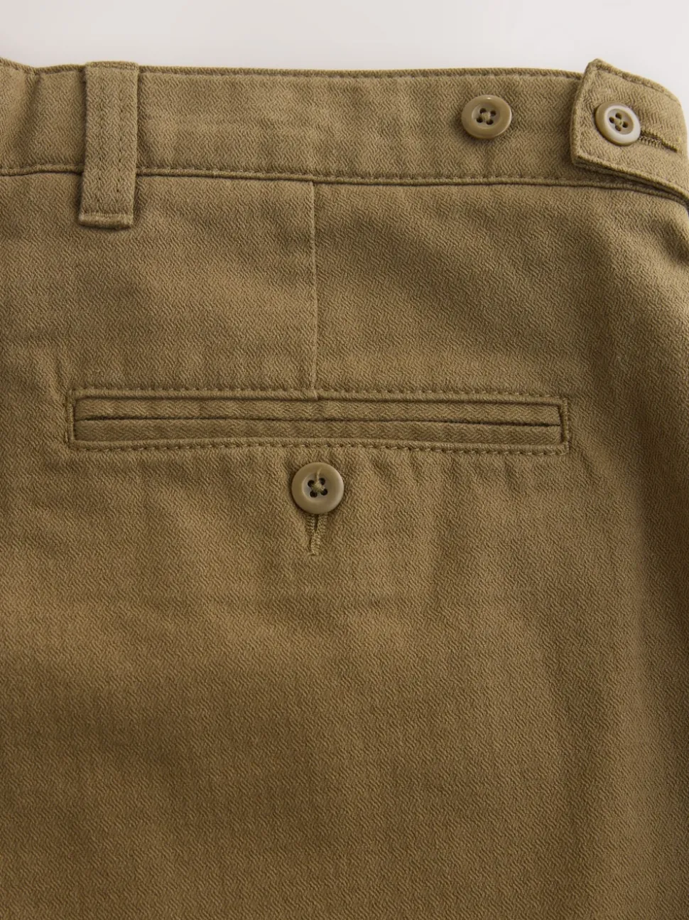 Stone Relaxed Tapered Fit Authentic Twin Pleated Textured Trousers