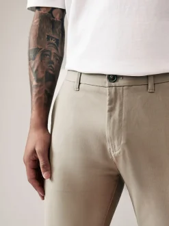 Stone Slim Fit Stretch Chinos Trousers
