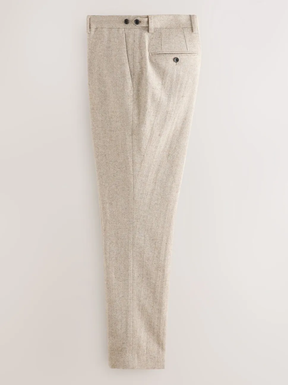 Stone Slim Fit Wool Blend Donegal Suit Trousers