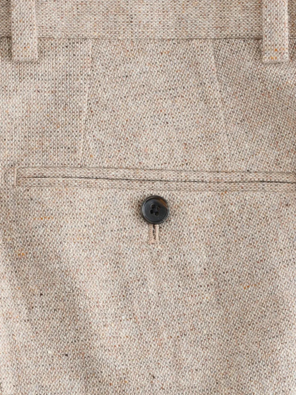 Stone Slim Fit Wool Blend Donegal Suit Trousers
