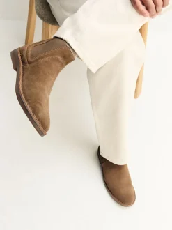 Stone Stitchdown Chelsea Boots