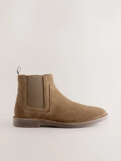 Stone Stitchdown Chelsea Boots