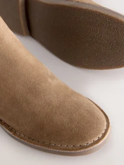 Stone Stitchdown Chelsea Boots