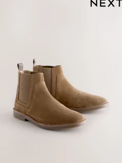 Stone Stitchdown Chelsea Boots