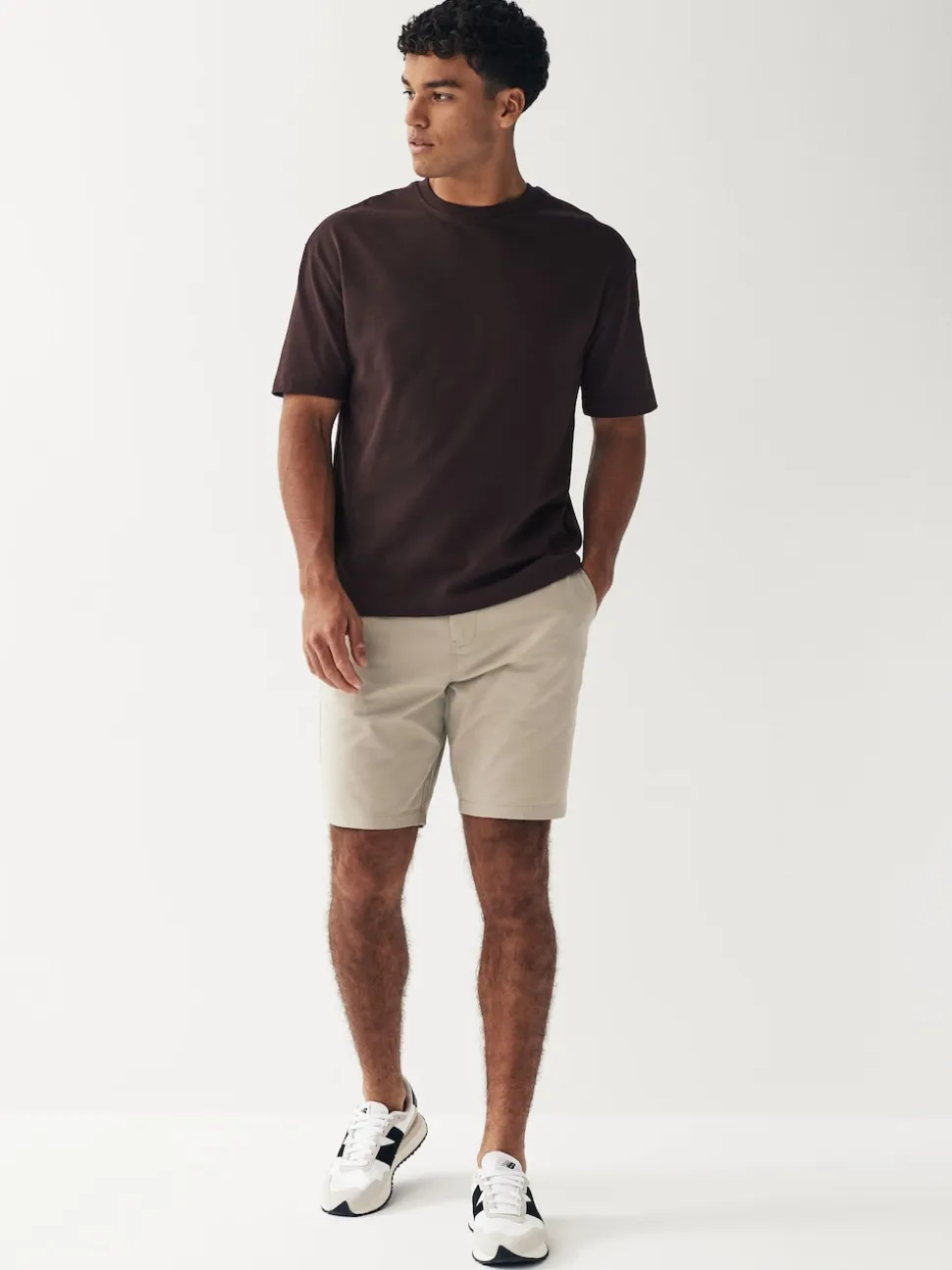 Stone Straight Fit Stretch Chinos Shorts